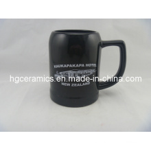 Ceramic Beer Stein, 500ml Black Ceramic Beer Stein